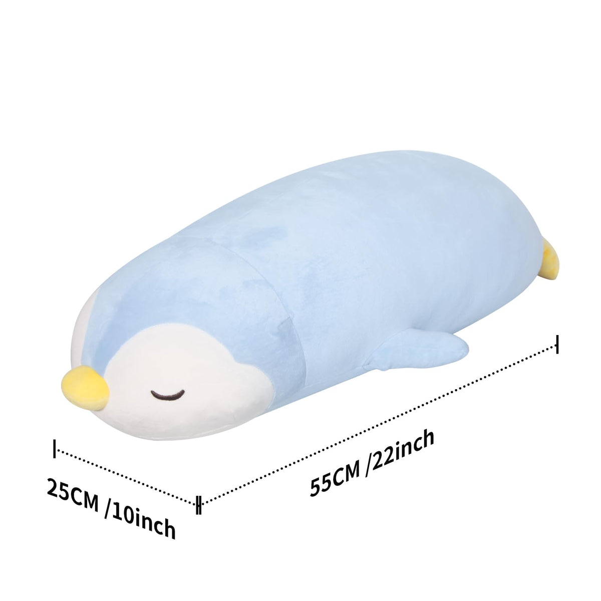 Close-up of FFxiong penguin plush face with friendly expression
