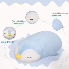 FFxiong penguin plush travel cuddle buddy for on-the-go comfort