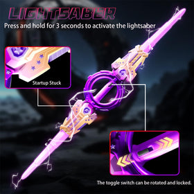 FGGHFT purple and blue dual-pack lightsabers for versatile cosplay