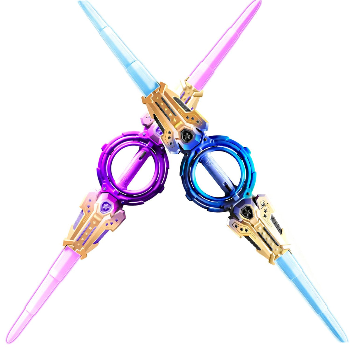 FGGHFT rotating lightsaber pair 43in for immersive duels and spins