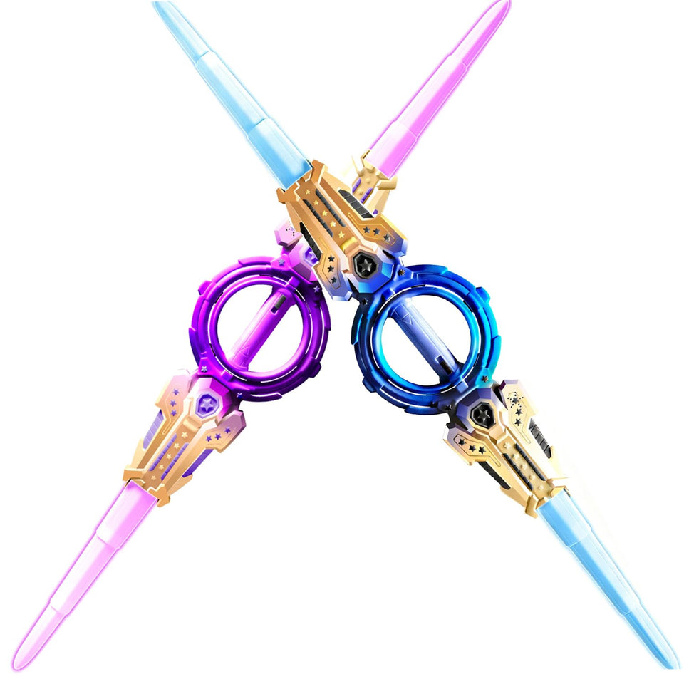 FGGHFT rotating lightsaber pair 43in for immersive duels and spins