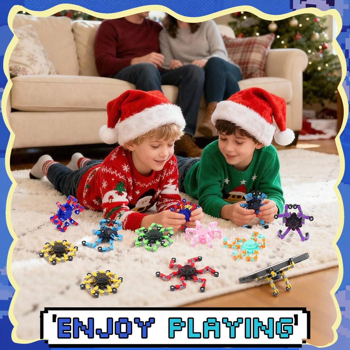 FGYLYOX Easter gift set features colorful spinners for kids.