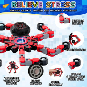 FGYLYOX transformable fidget spinner blue boosts concentration on the move.