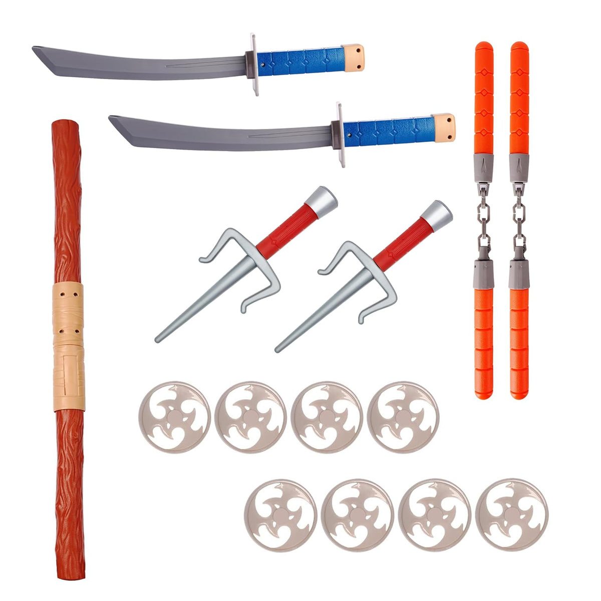 FHARLXQ Ninja Warrior battle playset for kids