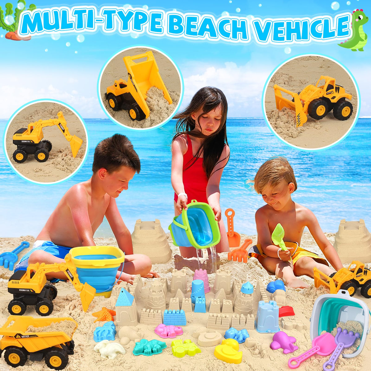 FHOZGECY bulldozer toy supports creative sand building projects.