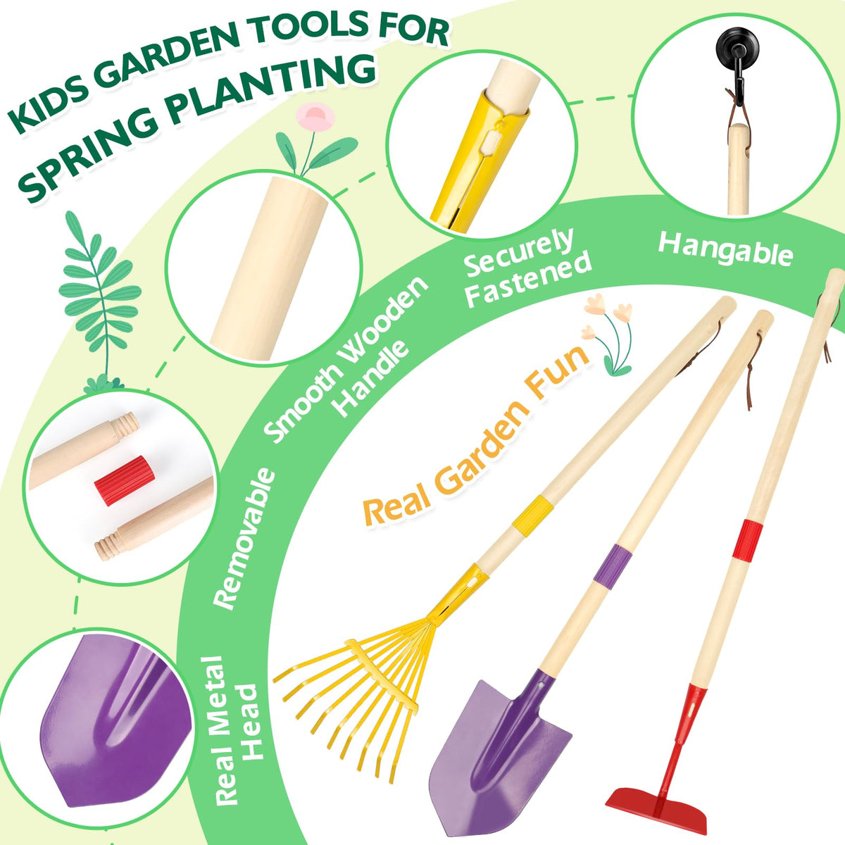 FHOZGECY gardening gloves protect kids' hands during garden fun
