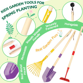 FHOZGECY gardening gloves protect kids' hands during garden fun