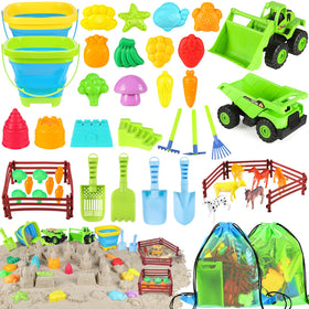 FHOZGECY beach farm kit trucks for kids spark imaginative sand adventures.