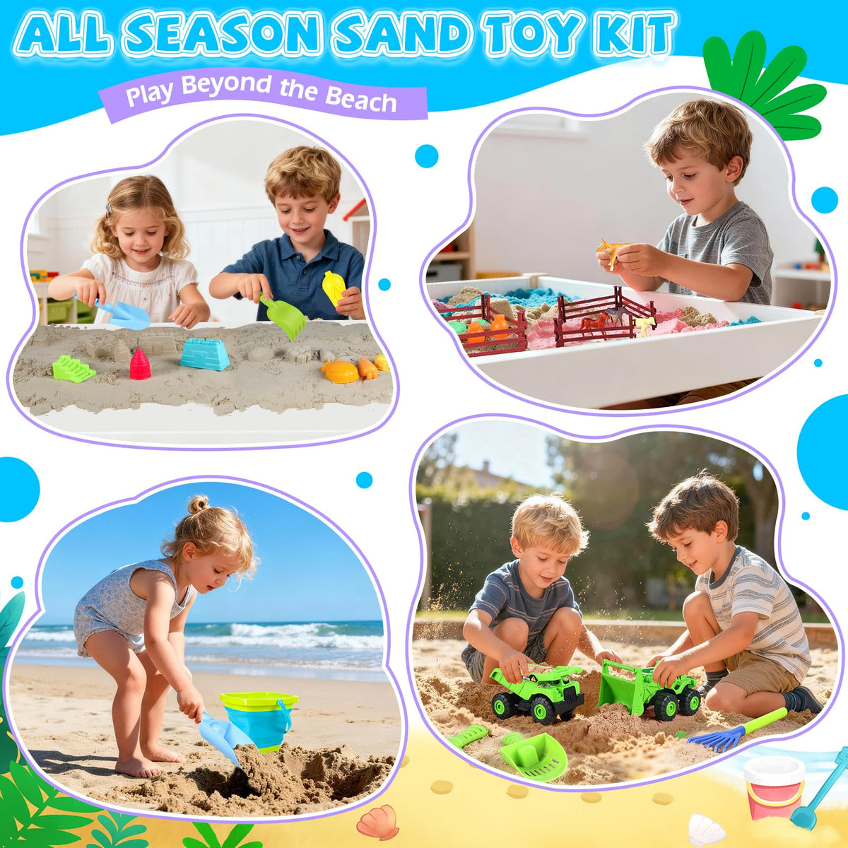 FHOZGECY kids enjoy outdoor farm play with this set.