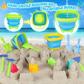 FHOZGECY sandcastle kit molds enable creative seaside construction.