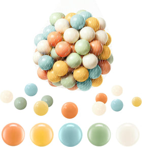 FHRILEK ball pit balls closeup showing 2.15-inch diameter and vivid colors for play