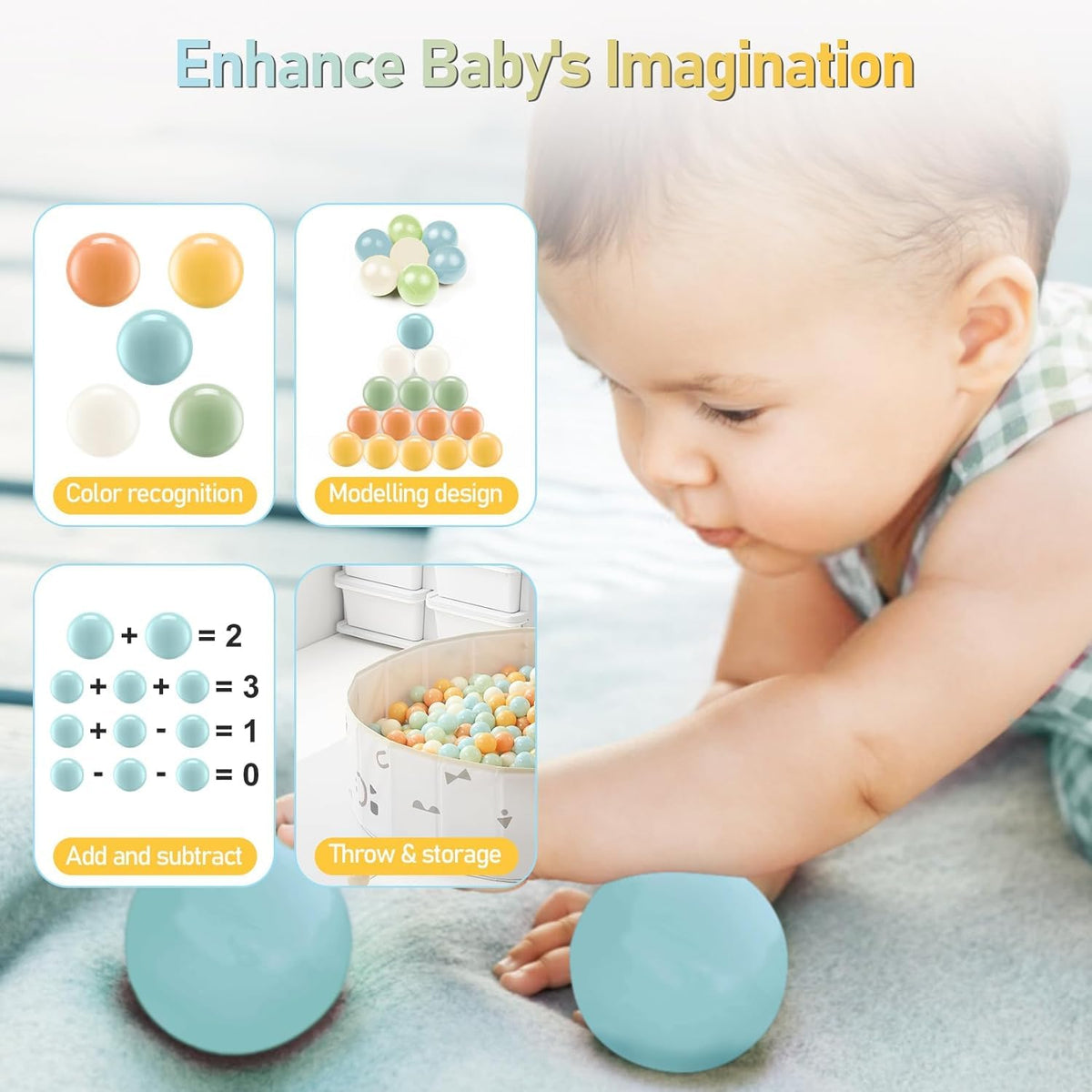 FHRILEK balls in five bright colors spark learning and play