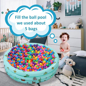 FHRILEK ball pit balls blue, durable and easy to wipe clean after play.