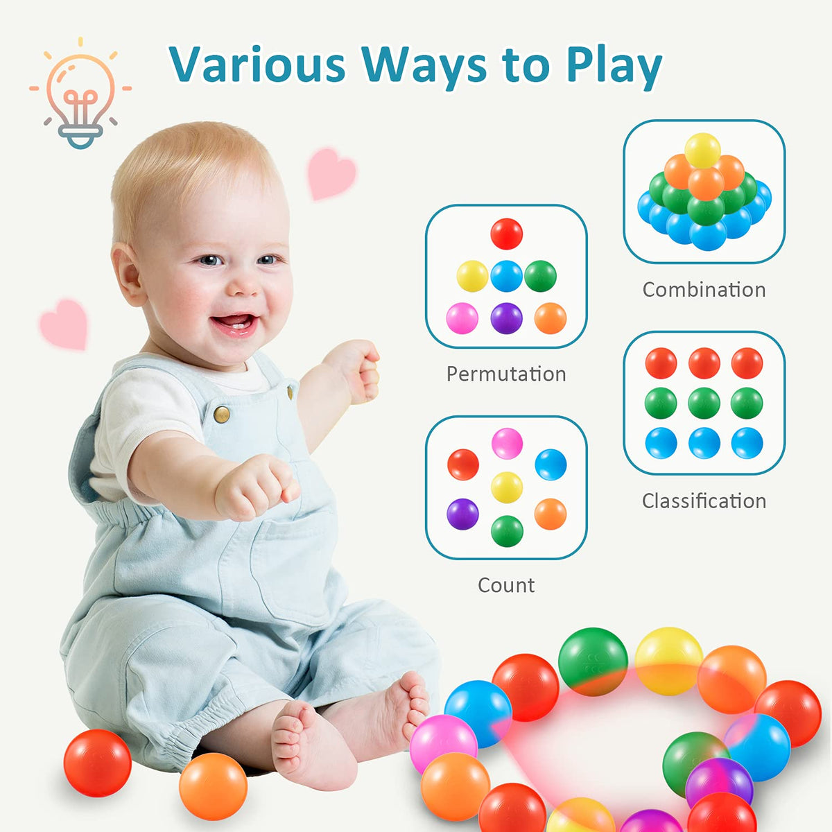 FHRILEK ball pit balls green, ideal for tumbles and visual tracking in playrooms.