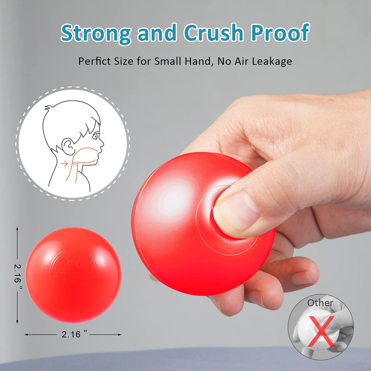FHRILEK ball pit balls multicolor, great for color sorting games.
