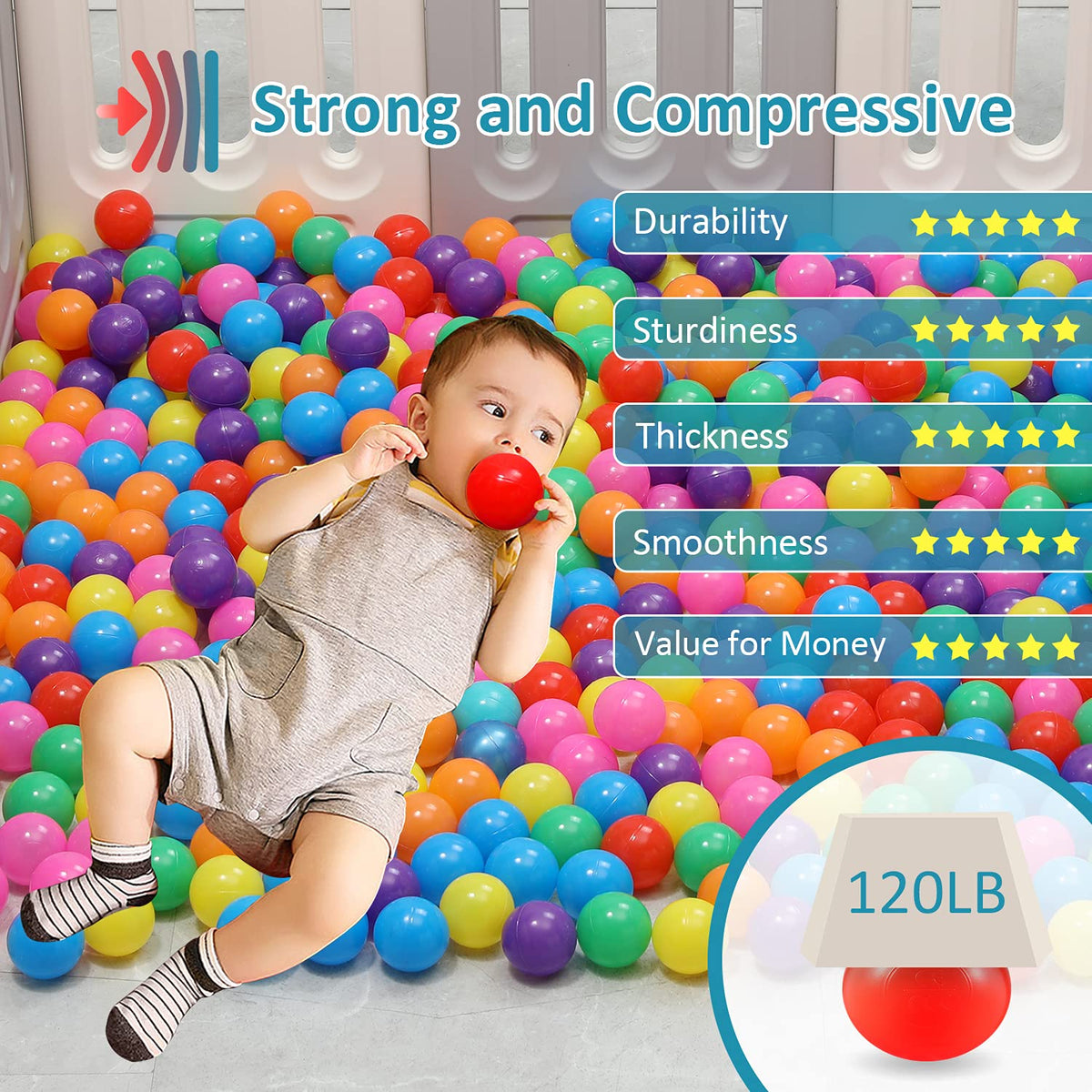 FHRILEK ball pit balls purple, colorful tumbling fun with simple cleanup.