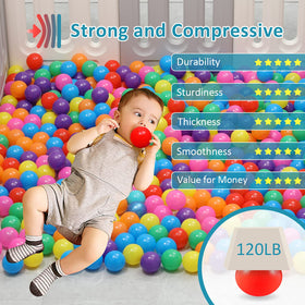 FHRILEK ball pit balls purple, colorful tumbling fun with simple cleanup.