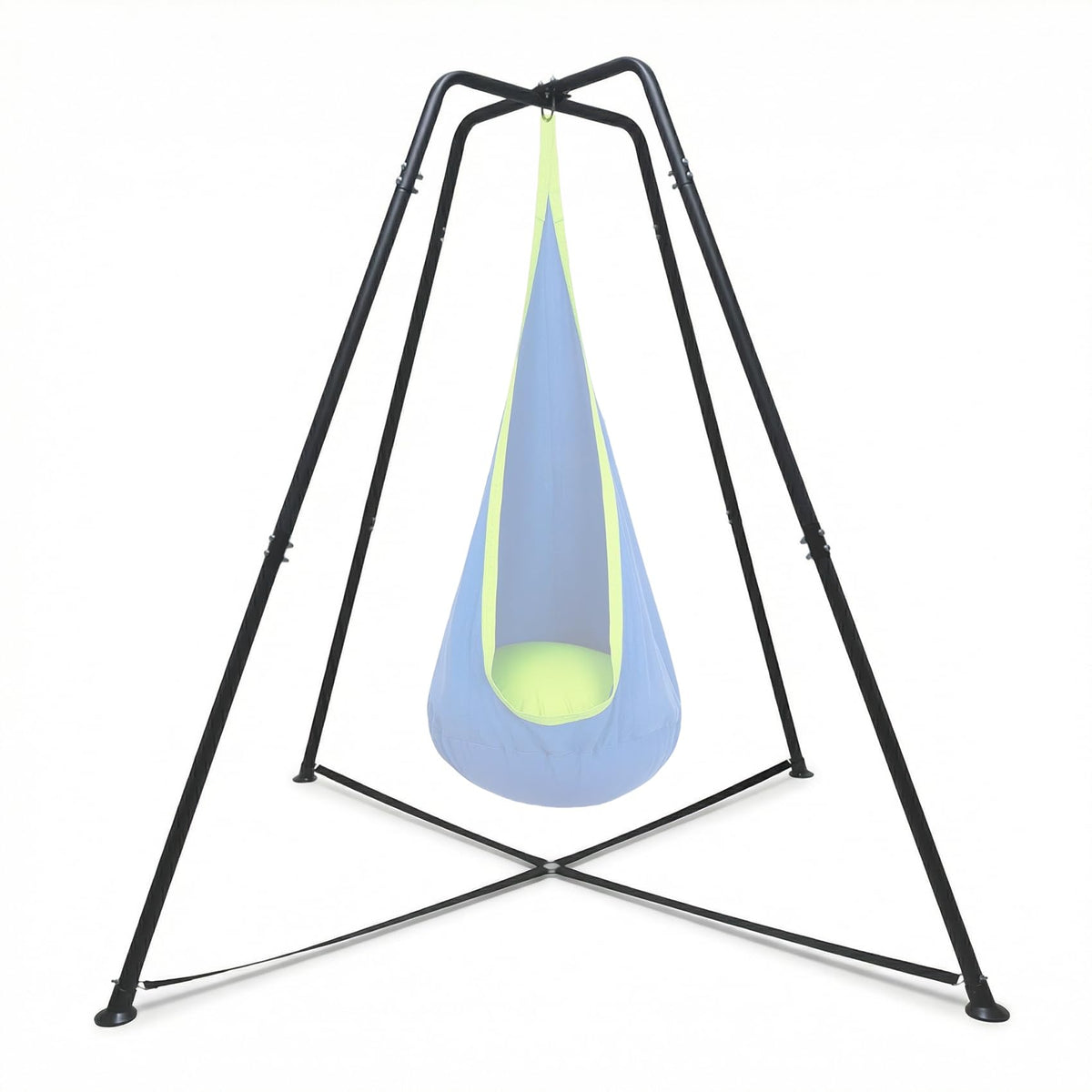 Fhroiny X-Frame Swing Stand assembly highlights sturdy construction for stable family swings