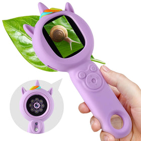FHskFH Kids Microscope offers 500x magnification for detailed observations.