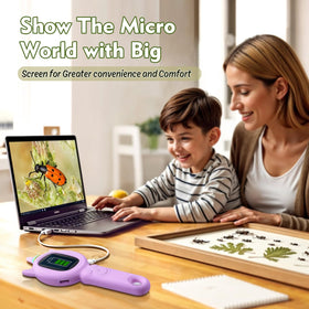 FHskFH Kids Microscope is compact and portable for science on the go.