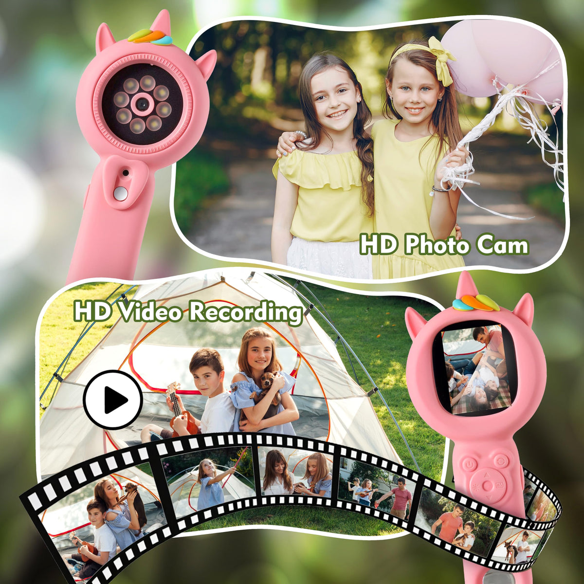FHskFH Kids Microscope 16x zoom knob enables precise focusing on samples.