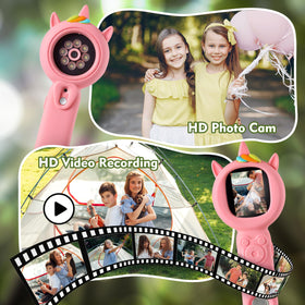 FHskFH Kids Microscope 16x zoom knob enables precise focusing on samples.