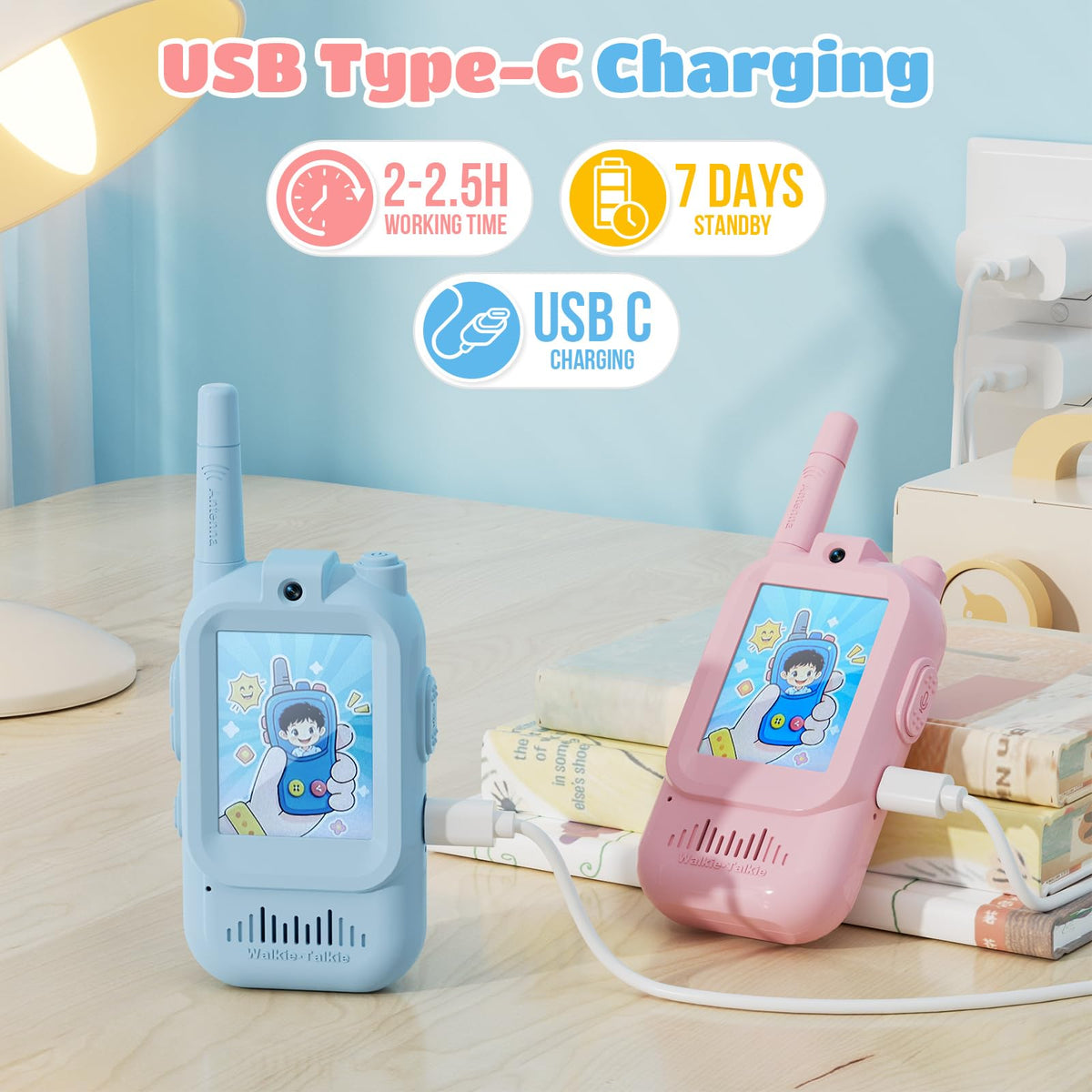 FHskFH walkie talkies voice changer feature for imaginative play