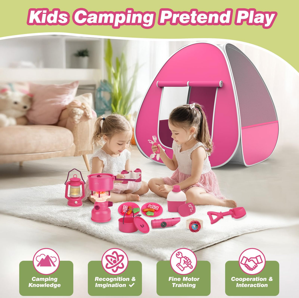 Fidecexv play food set supports interactive meals during pretend camping