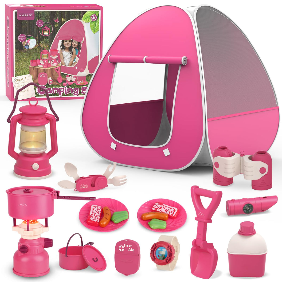 Fidecexv kids camping set pop-up tent for a cozy private space during imaginative play