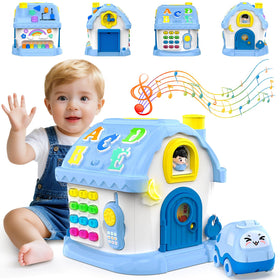 Fidecexv Busy House open door promotes interactive, cause-and-effect play.