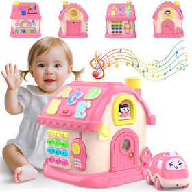 Fidecexv toddler musical house with open door stimulates exploration and early learning.