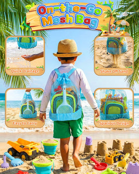 Fiderix beach toy set sand molds for creative sandcastles and tunnels.