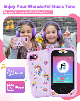 Fiechcco kids smart phone durable shell protects during drops.