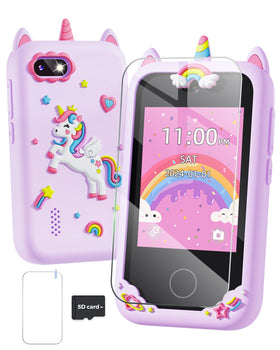Fiechcco kids smart phone front camera for fun photos and learning.