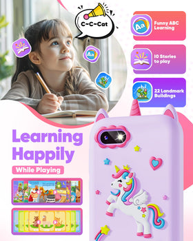 Fiechcco kids smart phone game modes boost logical play.
