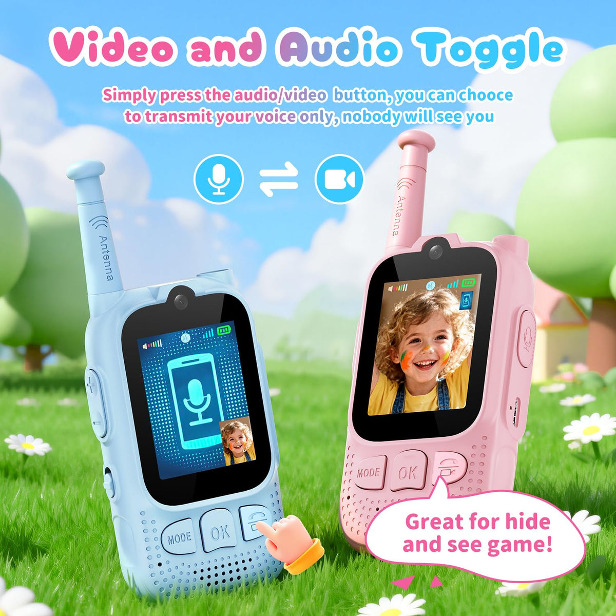 FieGsom rechargeable battery powers continuous chatter during camping and outings.