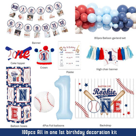 Fiesec balloon garland arc adds festive color and stadium vibe to the party.