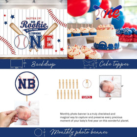 Fiesec baseball printed balloons add playful decor and themed celebration flair.