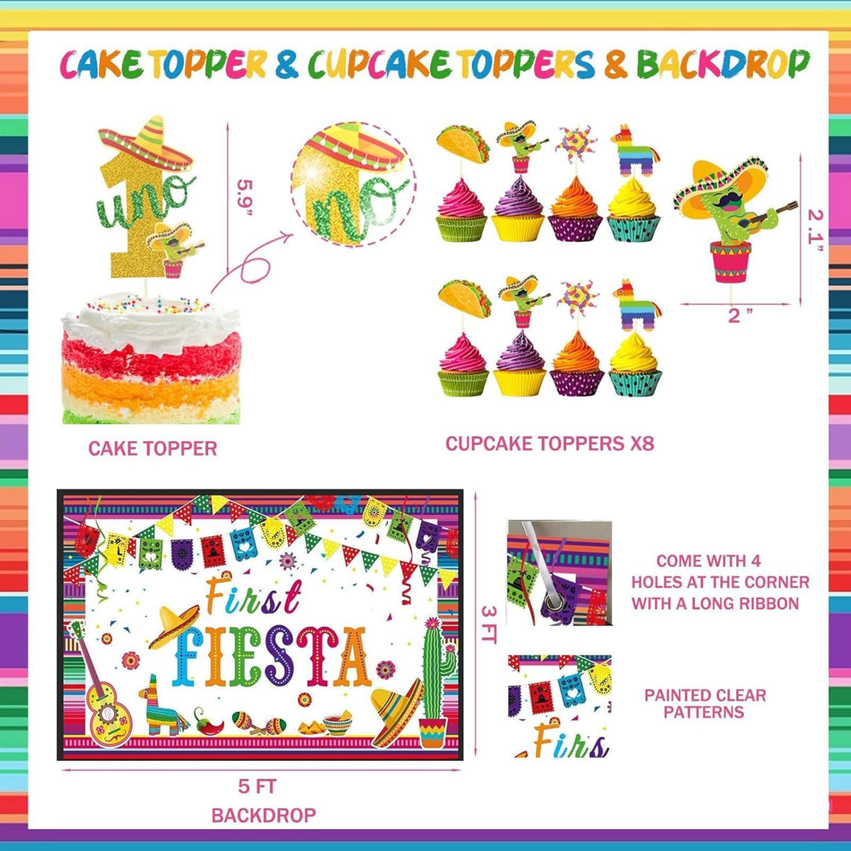 Fiesec cupcake toppers elevate treats with flair