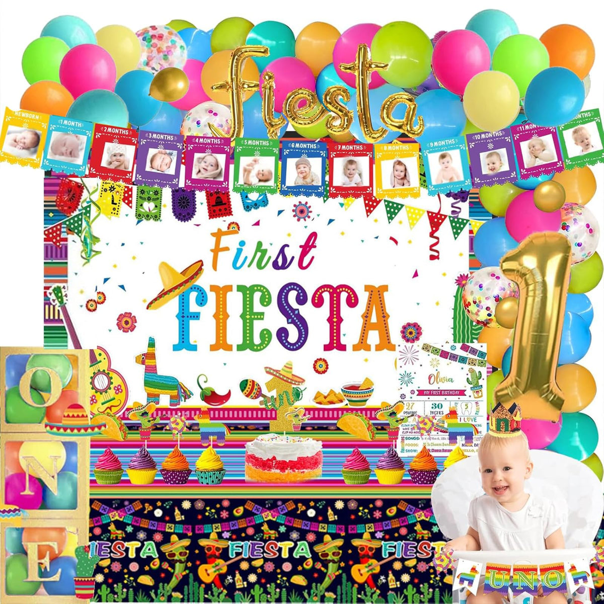 Fiesec first fiesta backdrop for memorable birthday photos