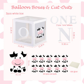 Fiesec Holy Cow I'm One cow print balloon accents décor