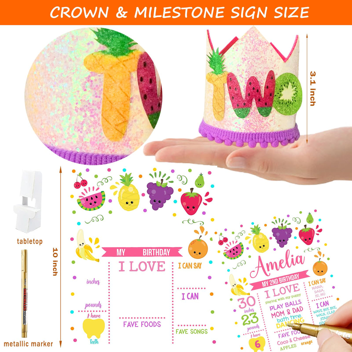 Fiesec Twotti Fruity TWO cutouts for milestone photo moments