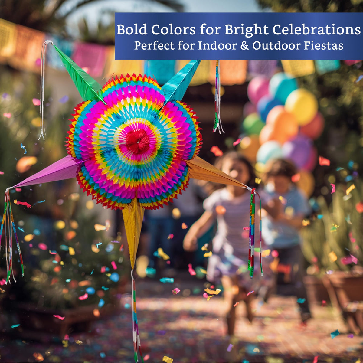 Fiesta Wraps artisanal pinata with handcrafted character.