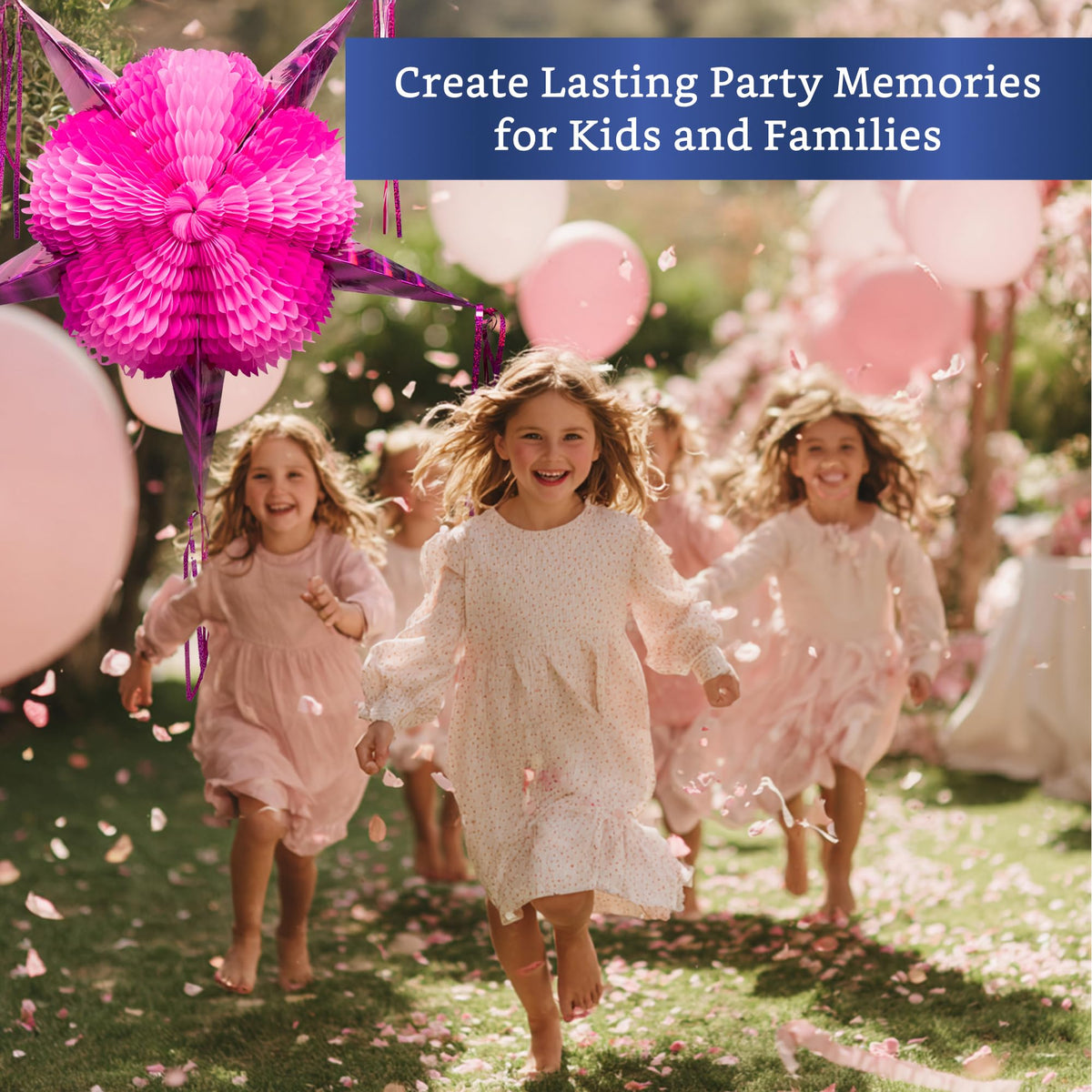 Fiesta Wraps large 32in pinata folds for safe shipping and storage.