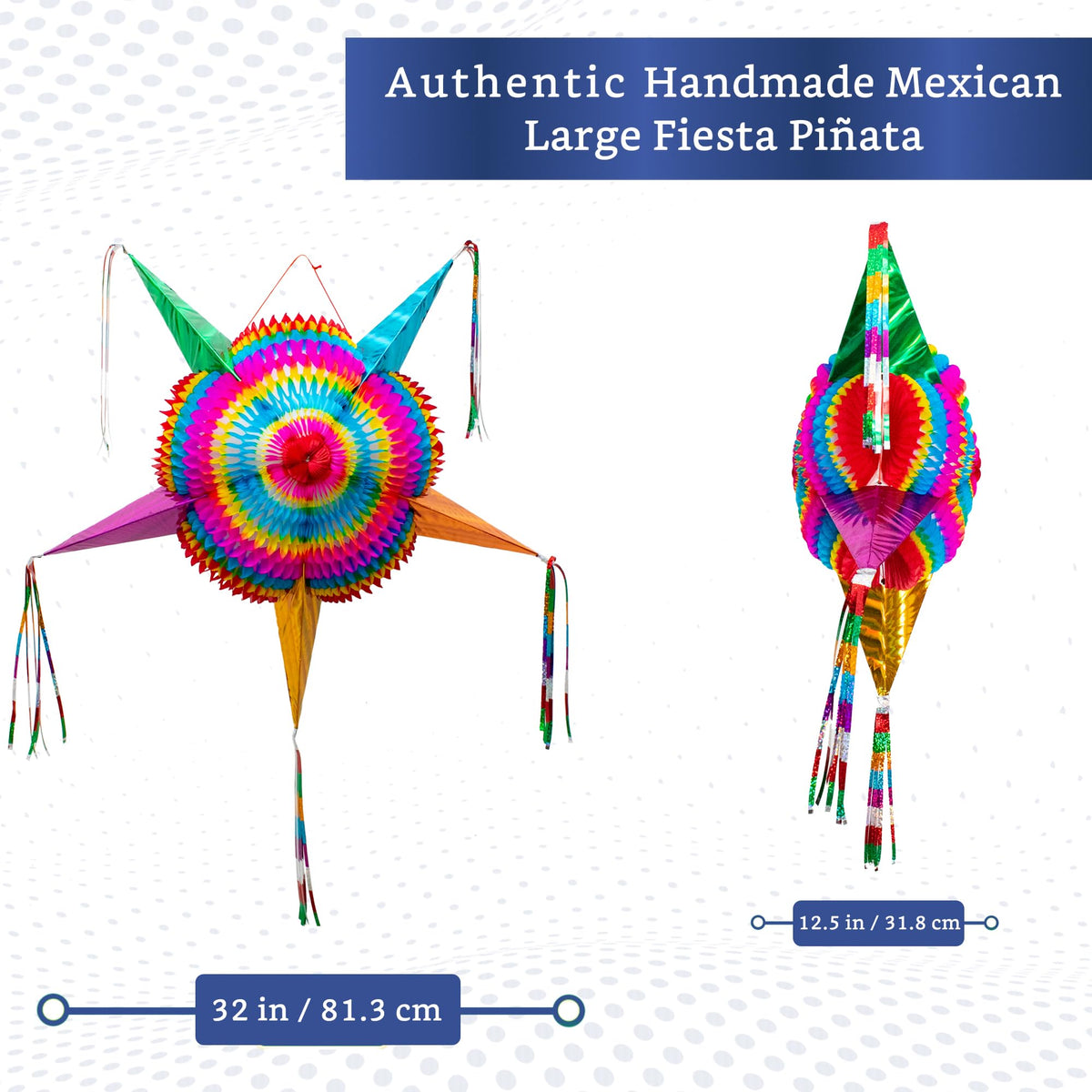 Fiesta Wraps foldable pinata setup for easy shipping and storage.