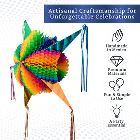 Fiesta Wraps large pinata foldable design enables easy storage and shipping.