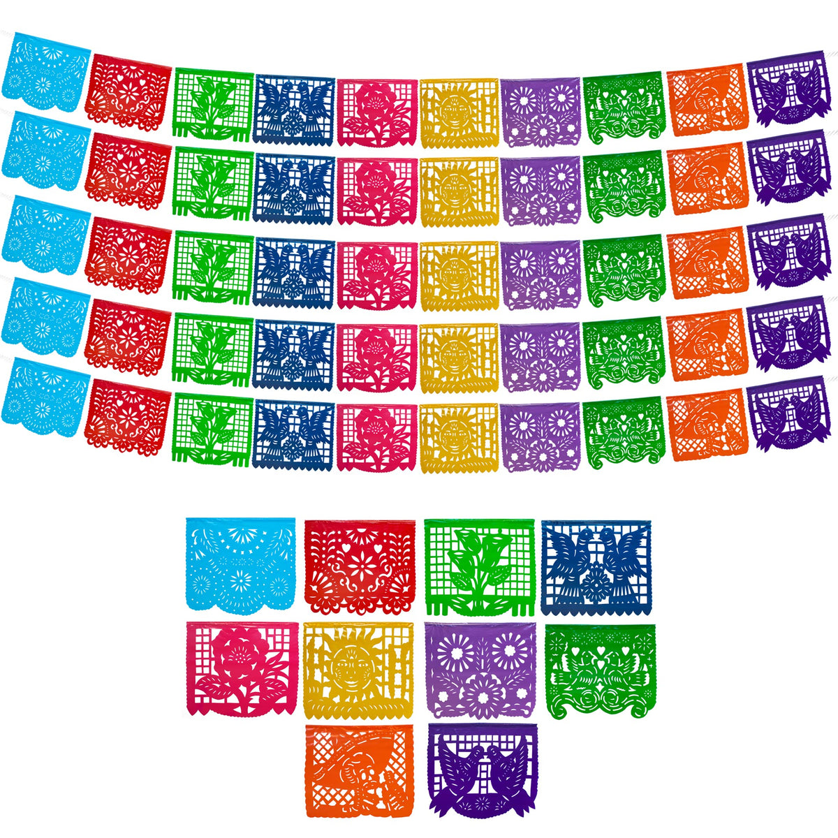 Fiesta Wraps Mexican banner flags with bold designs brighten outdoor celebrations