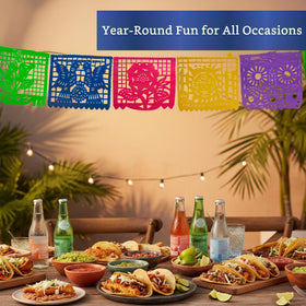 Vibrant colors enhance photo backdrops and party spaces