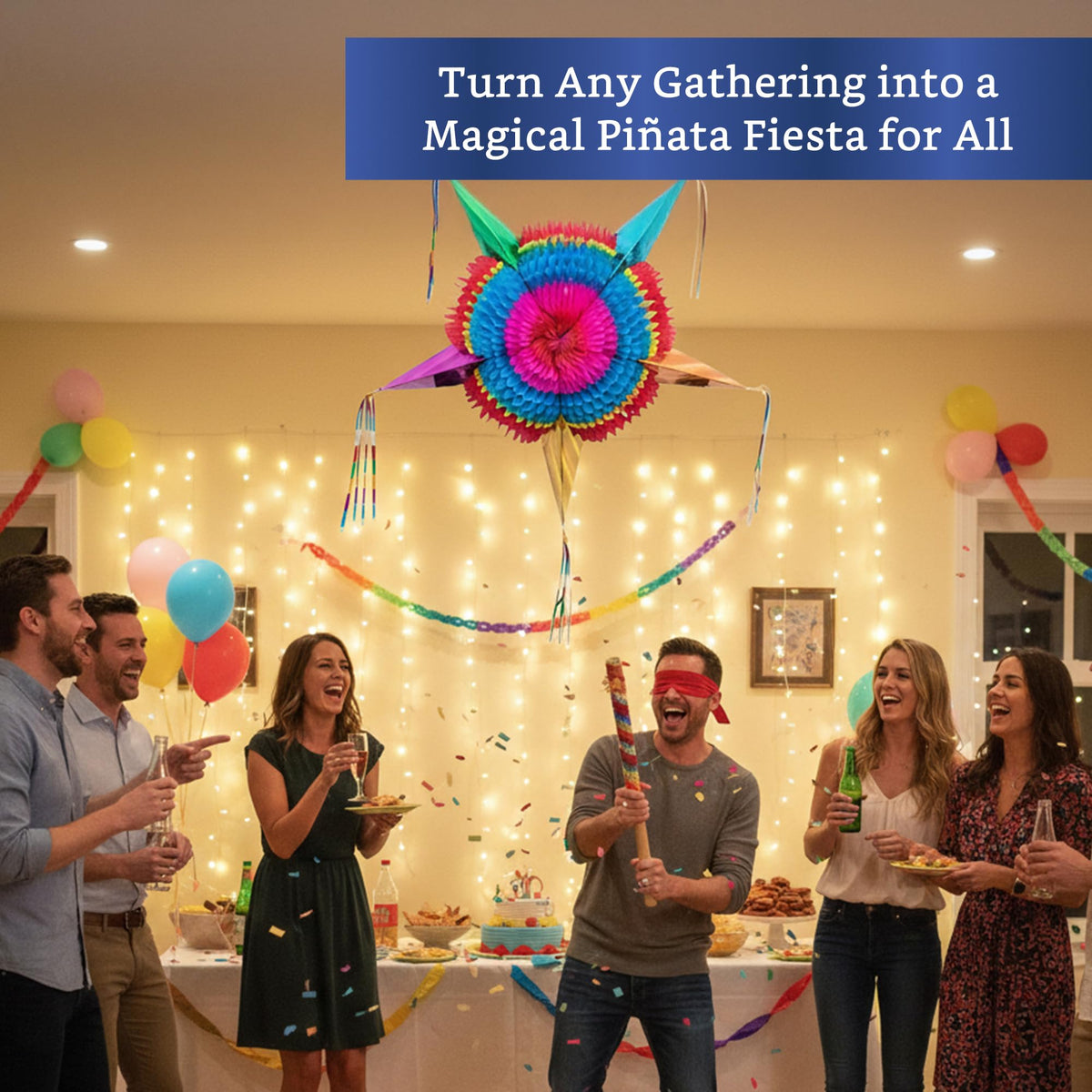 Fiesta Wraps Mexican Pinata doubles as decor and interactive game