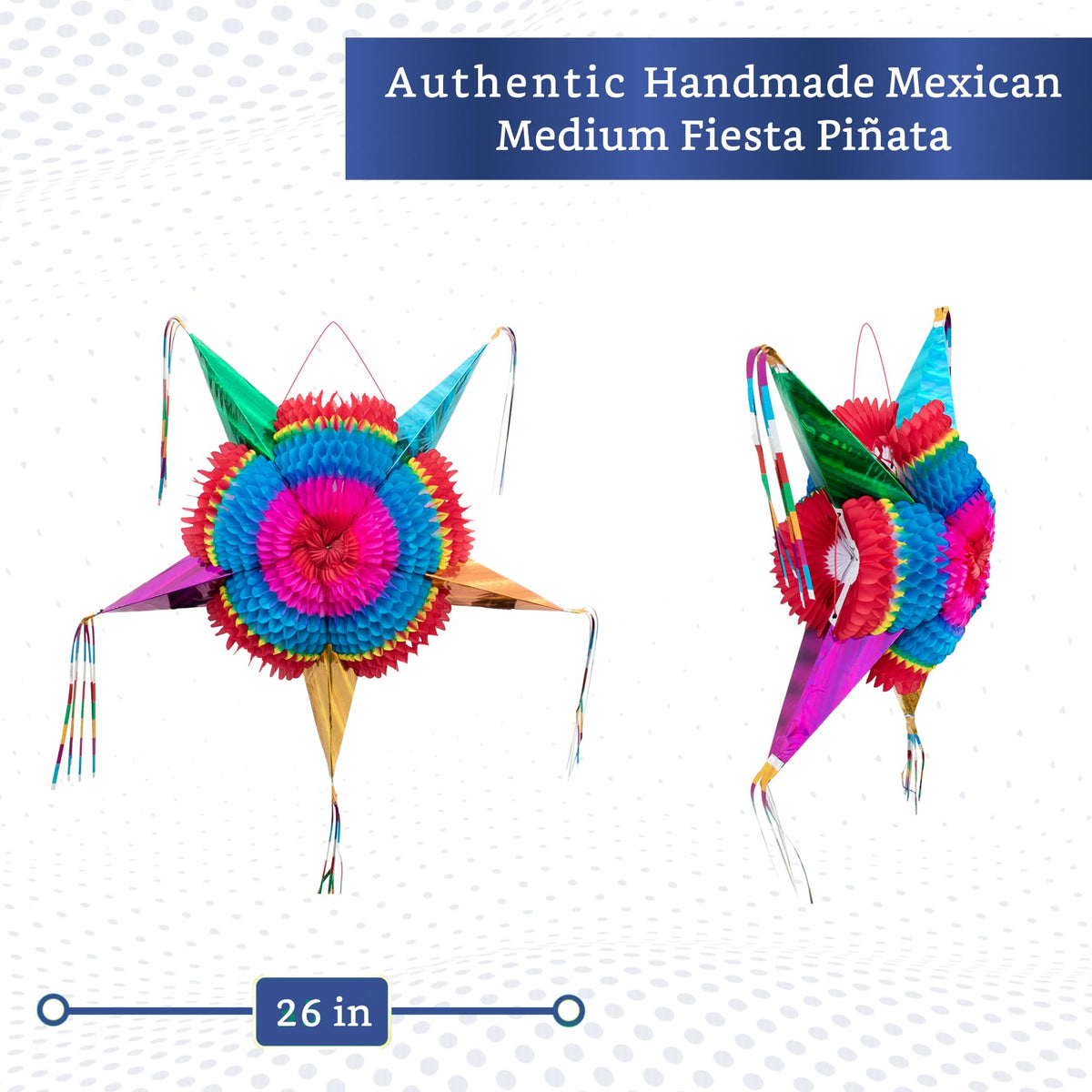 Fiesta Wraps Mexican Pinata side view showing durable craft for celebrations